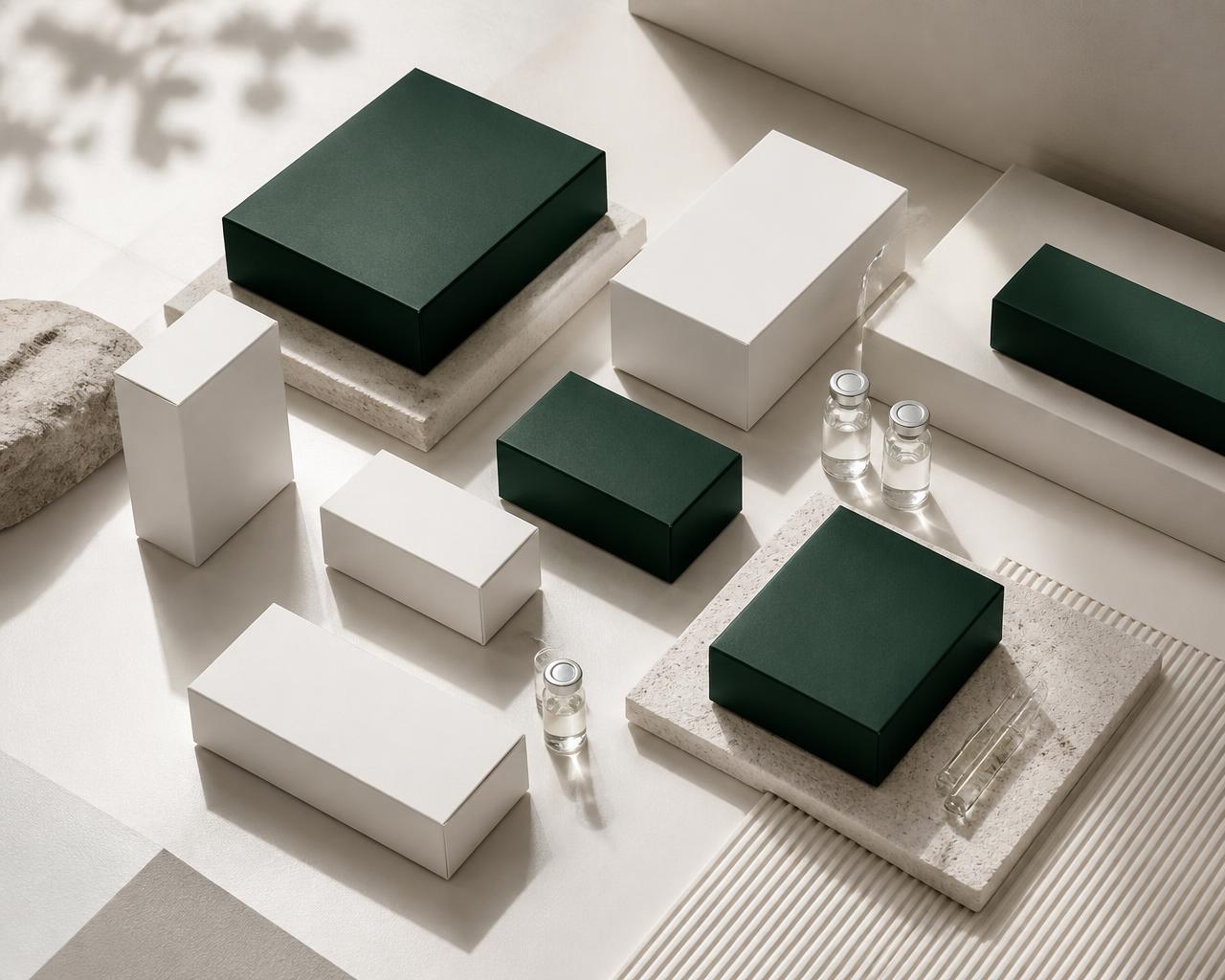 Editorial composition of research product packaging